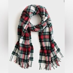 NWT J. Crew Plaid scarf in Italian wool
